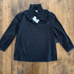 NWT $168 Tuckernuck Size Small Black Bouvier Women’s Blouse
